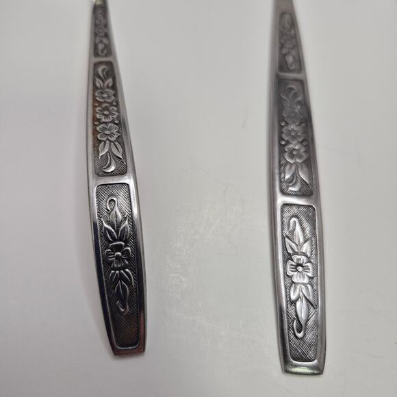 Imperial Stainless Japan 5-piece Serving Set IMI57 Vintage Floral - Picture 4 of 15